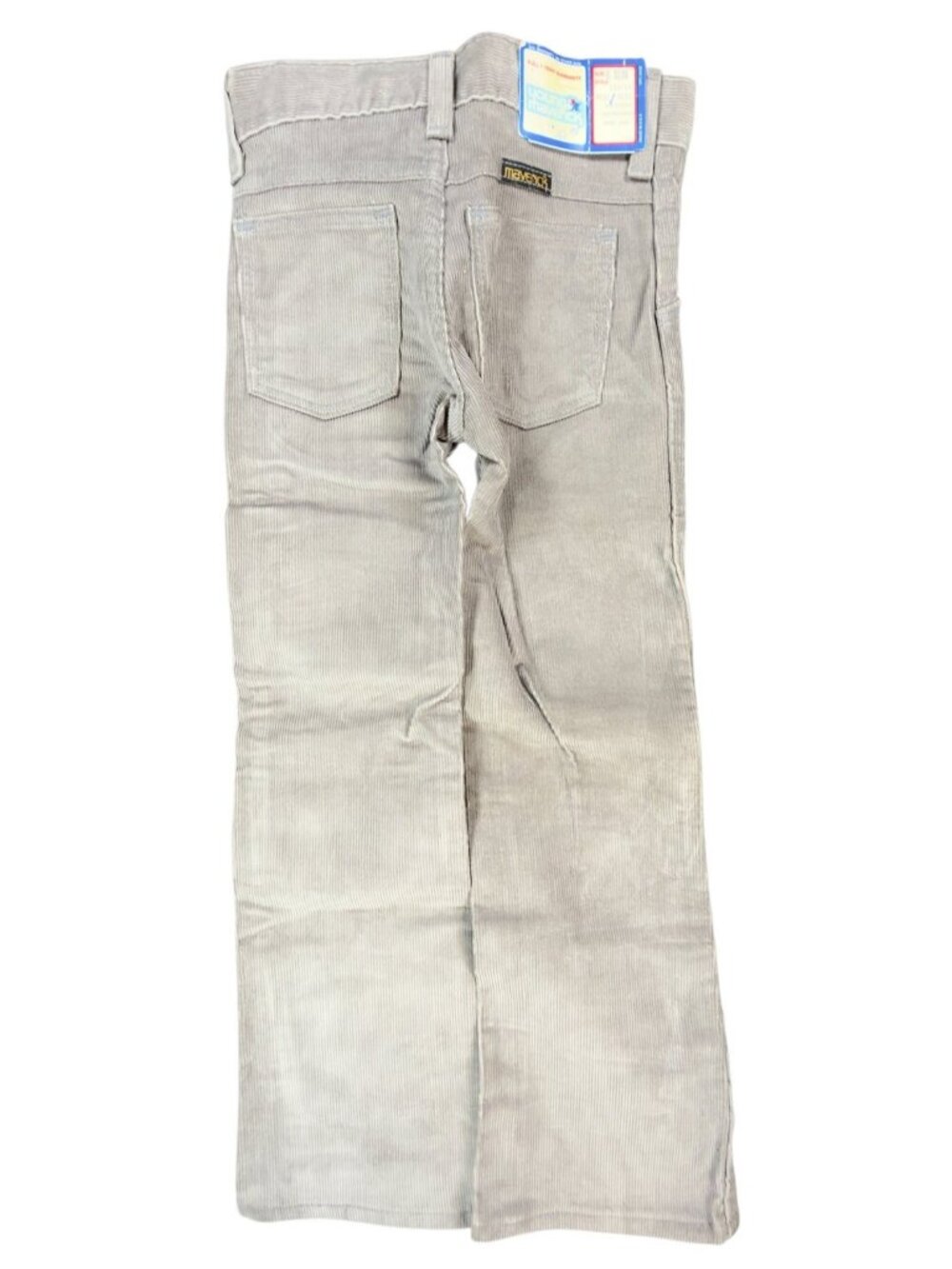 Maverick Vintage 70s Corduroy Pants Boys 6 Slim USA Grey Bootcut NWT 65011GY
